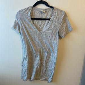 Grey cotton v-neck